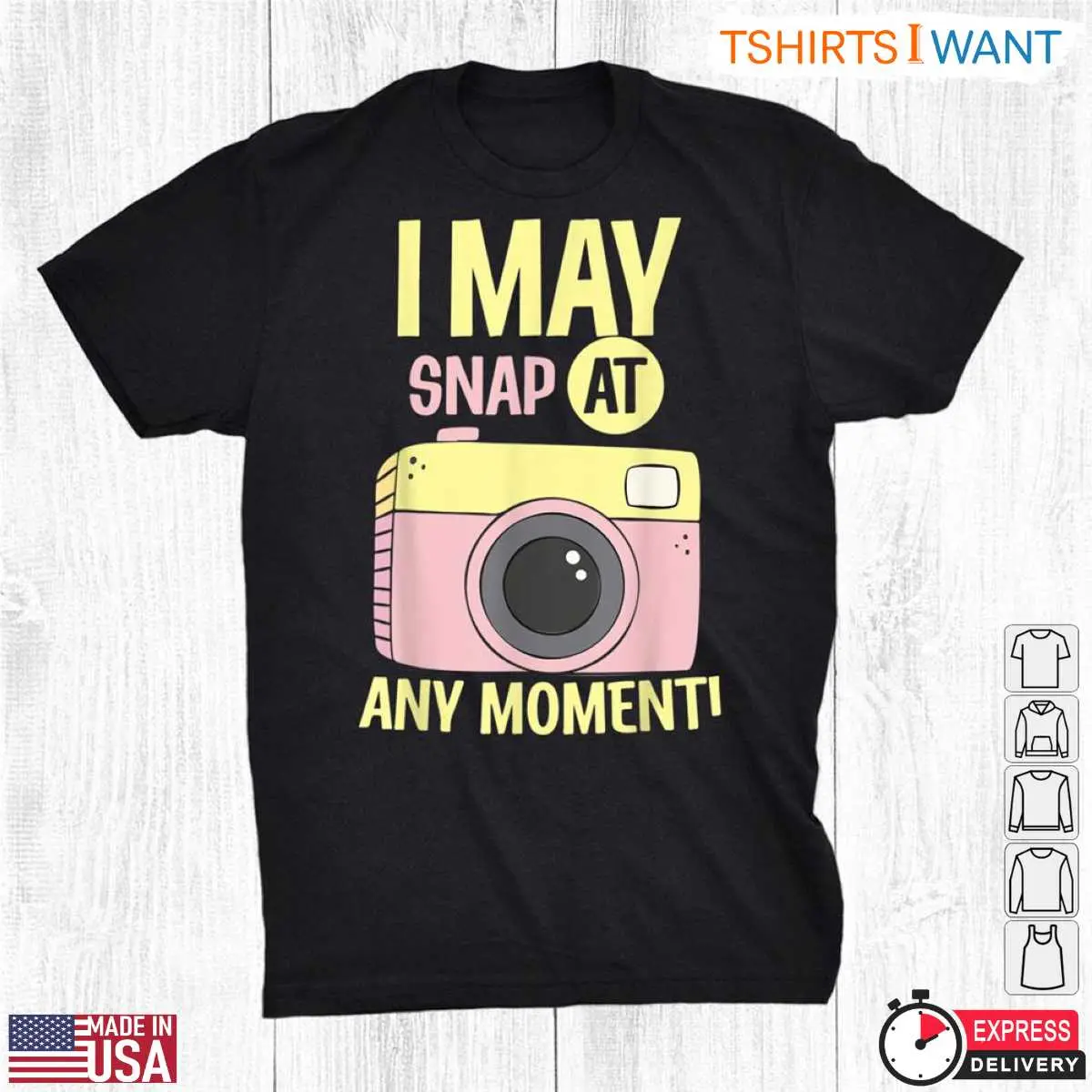 I Shoot People Photography Shirt - Funny Photographer Lens Design 3 Detail view of Photography Shirt