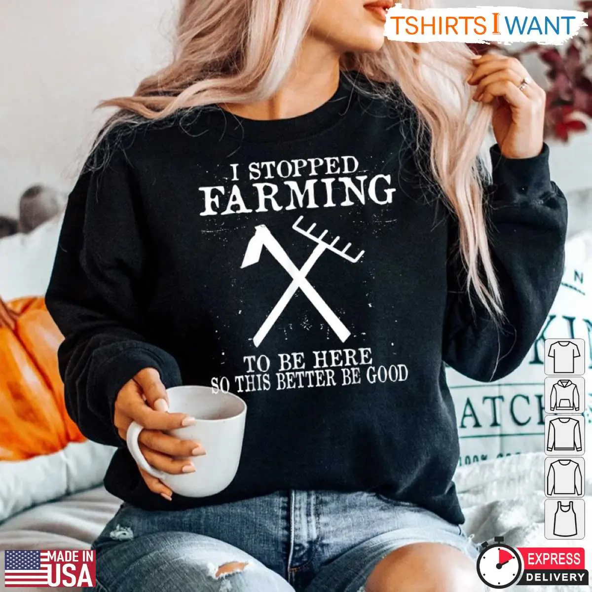 I Stopped Farming To Be Here Funny Farm T Shirt 5 1.jpg
