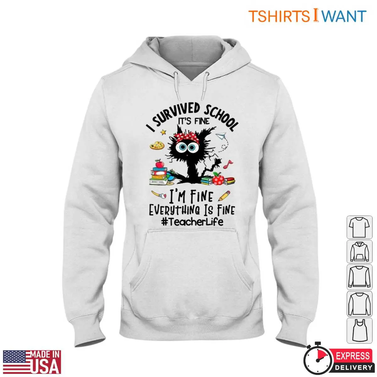 I Survived School T Shirt Funny Teacher Life Shirt with Cute Character 4 1.jpg