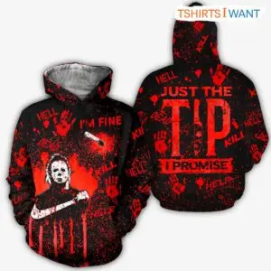 I'm Fine Bloody Hoodie - Michael Myers Spirit, Spooky Season Halloween 3D Printed Apparel 6 Im Fine Bloody Hoodie Michael Myers Spirit Halloween 3 1.jpg