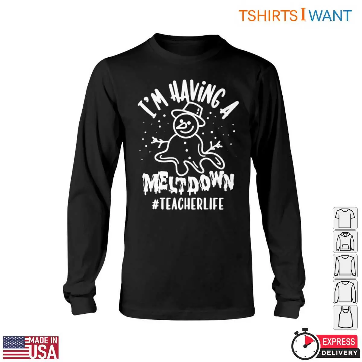 Im Having a Meltdown Snowman Teacher T Shirt 6 1.jpg