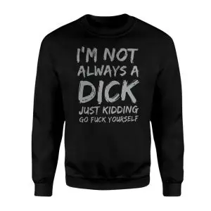 I'm Not Always A Dick Funny Sarcastic Novelty T-Shirt 9 Im Not Always A Dick Funny Sarcastic Novelty T Shirt 3 1.jpg