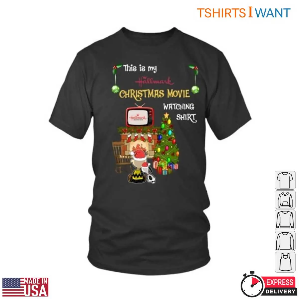 Images of A Charlie Brown Christmas T-Shirt - Hallmark Christmas Movie Watching Shirt 12 Charlie Brown Christmas Movie T-Shirt Front View