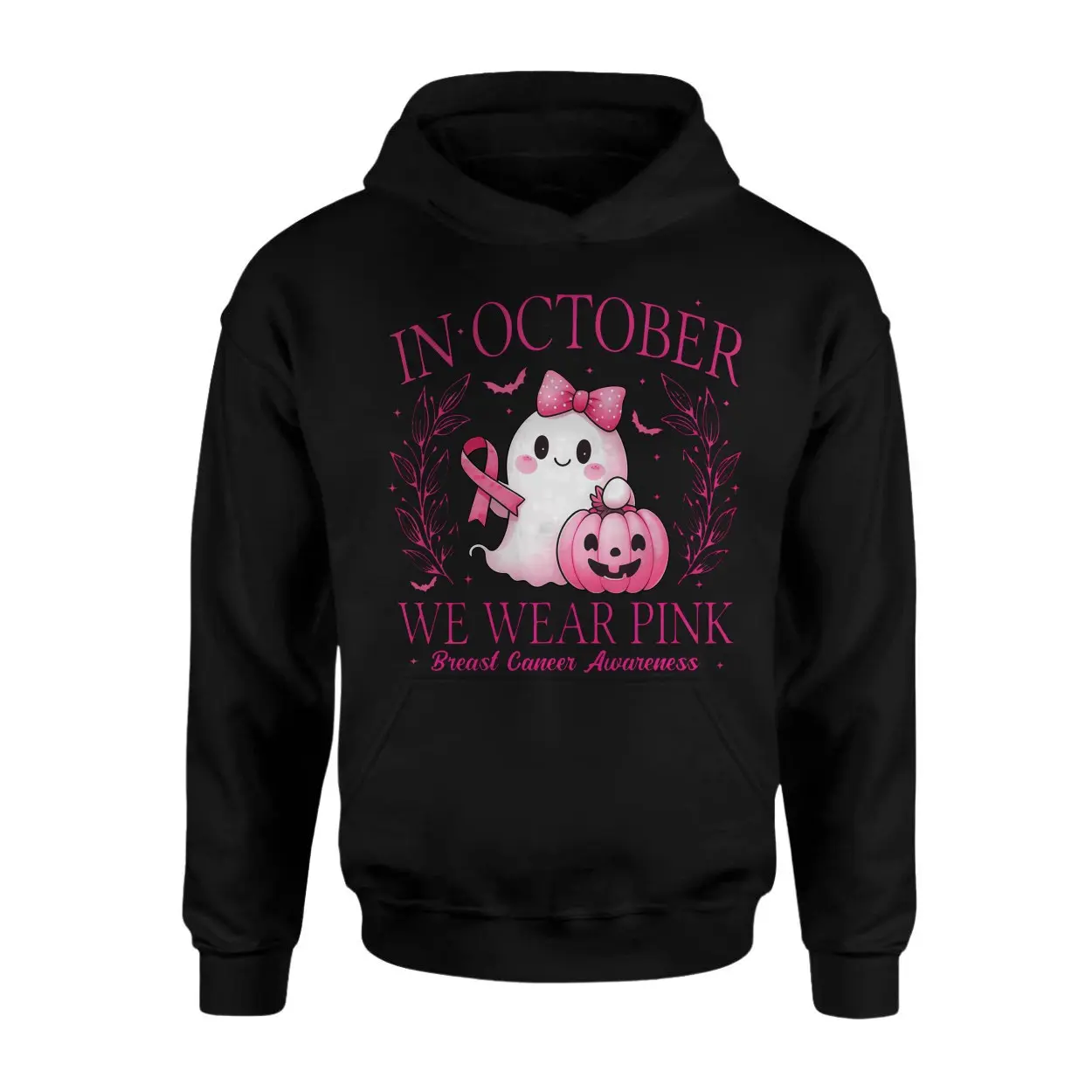 In October We Wear Pink Ghost T Shirt E28093 Breast Cancer Awareness Tee 2.jpg