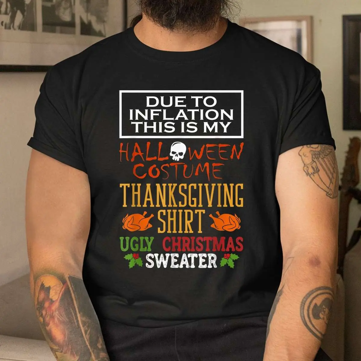 Inflation Halloween Thanksgiving Xmas Shirt 11 Inflation Halloween Thanksgiving Xmas Shirt