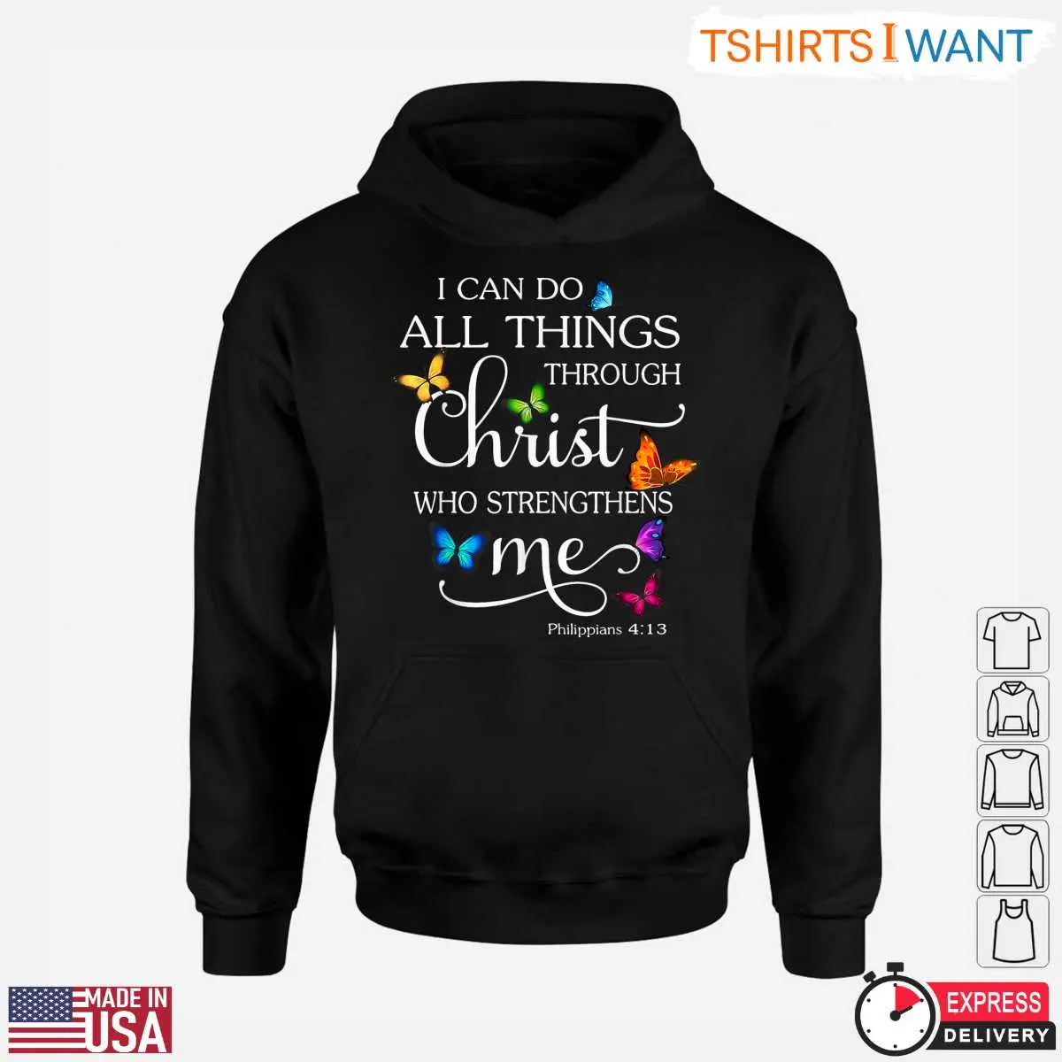 Inspirational Philippians 413 Christian Faith Graphic T Shirt 2 1.jpg