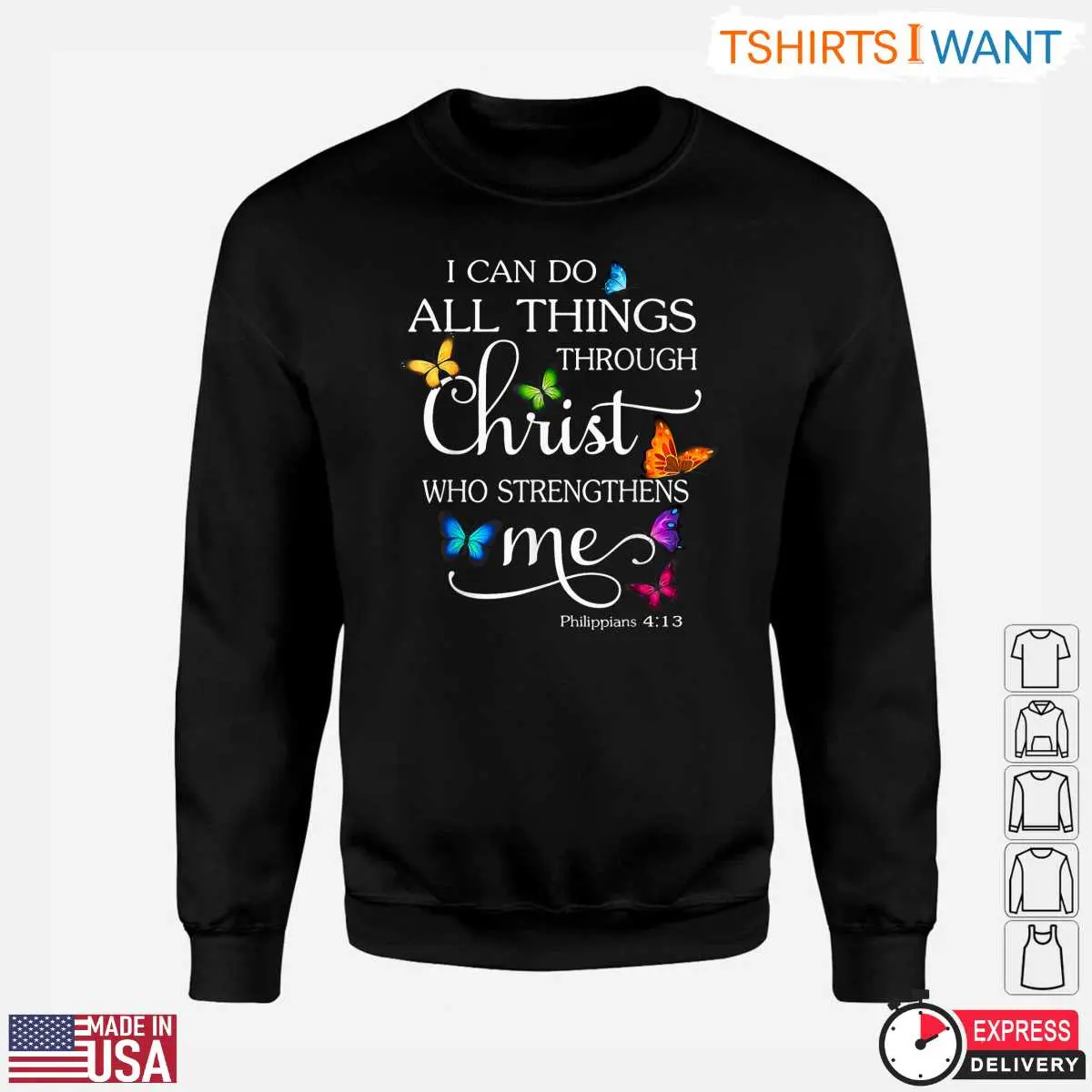 Inspirational Philippians 413 Christian Faith Graphic T Shirt 3 1.jpg