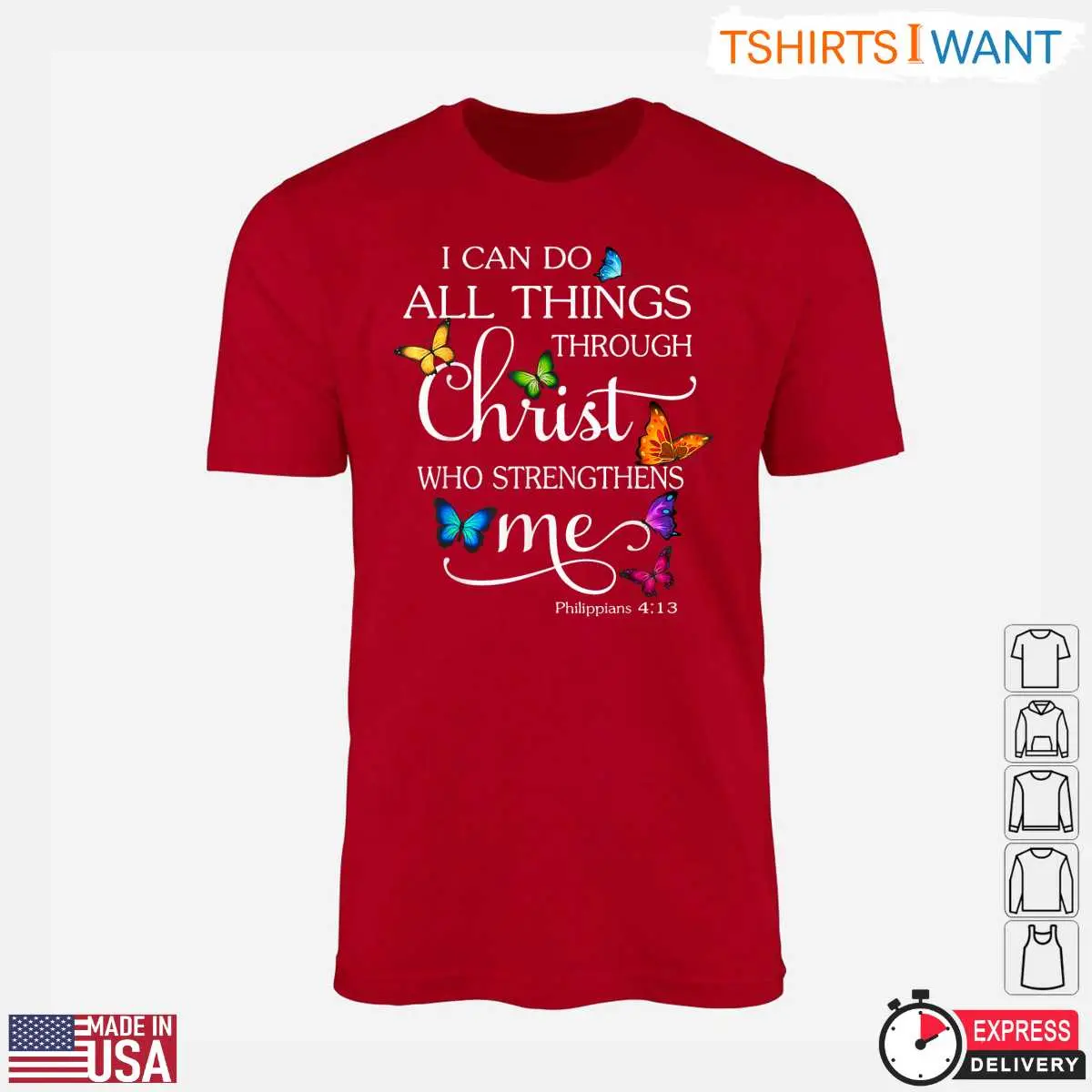 Inspirational Philippians 413 Christian Faith Graphic T Shirt 5 1.jpg