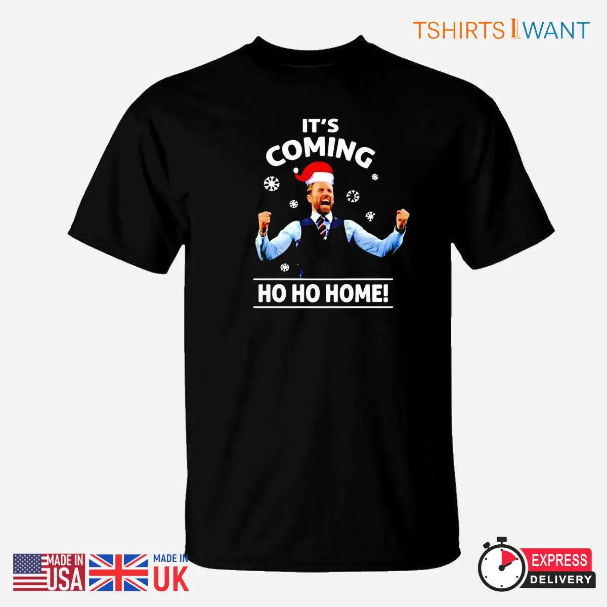 It’s Coming Ho Ho Home Southgate Euro 2024 Christmas Theme Shirts 4 It's Coming Ho Ho Home Southgate Euro 2024 Xmas Tee
