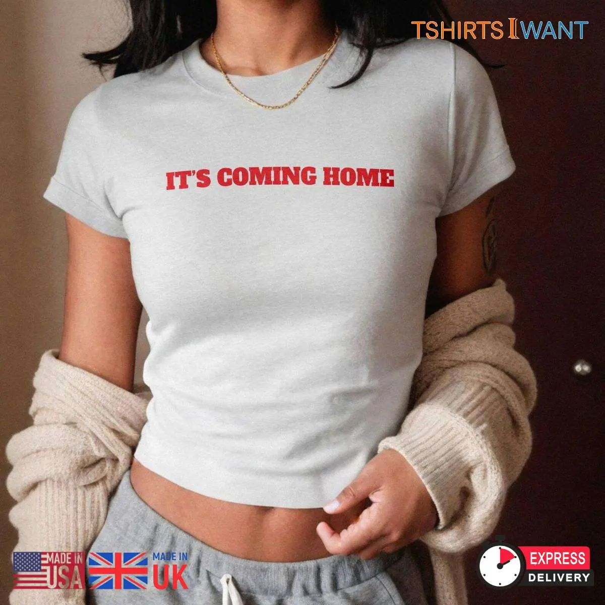 Its Coming Home Baby Tee England Euro 2024 Football 1 1 1.jpg