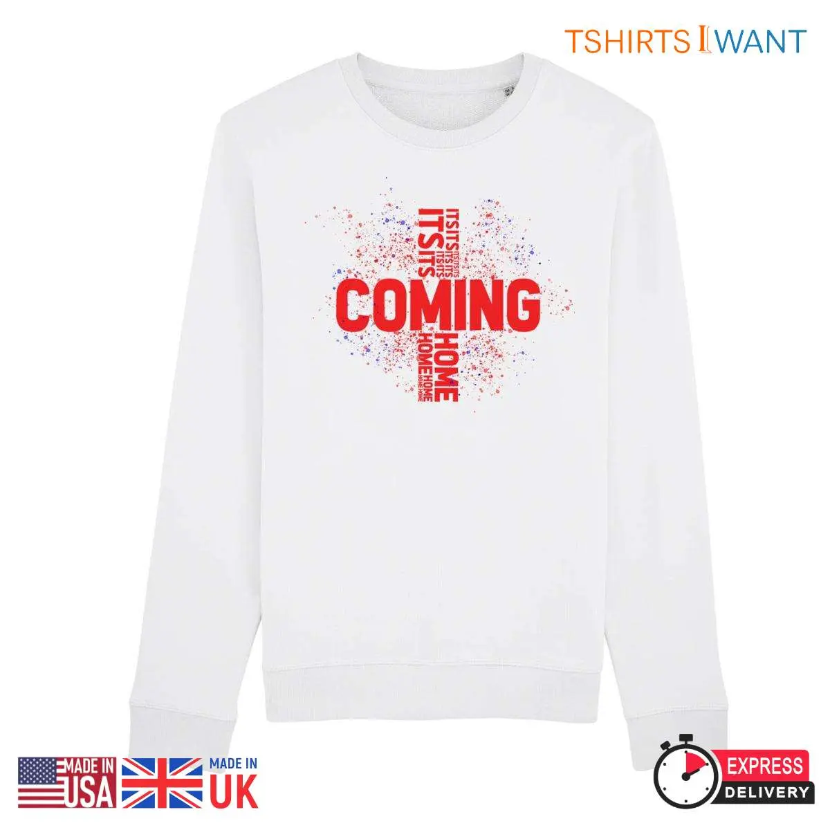 It's Coming Home Vingate Sweatshirt England Champion Euro 2024 2 It's Coming Home Vintage Sweatshirt England Euro 2024