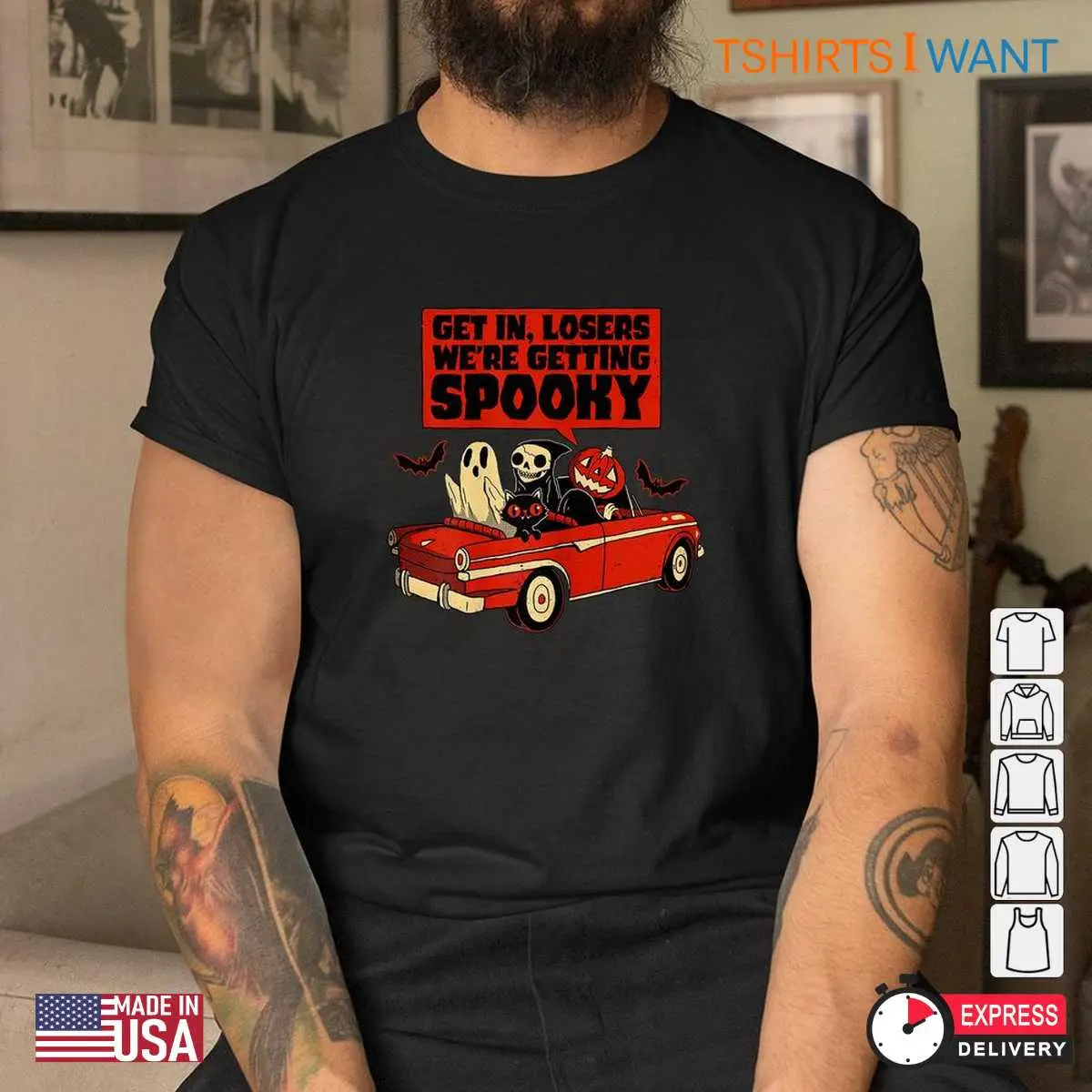 It's Halloween Time To Get Spooky: Get In Loser We're Getting Halloween Shirt 5 Its Halloween Time To Get Spooky Scary Season Party 5 1.jpg