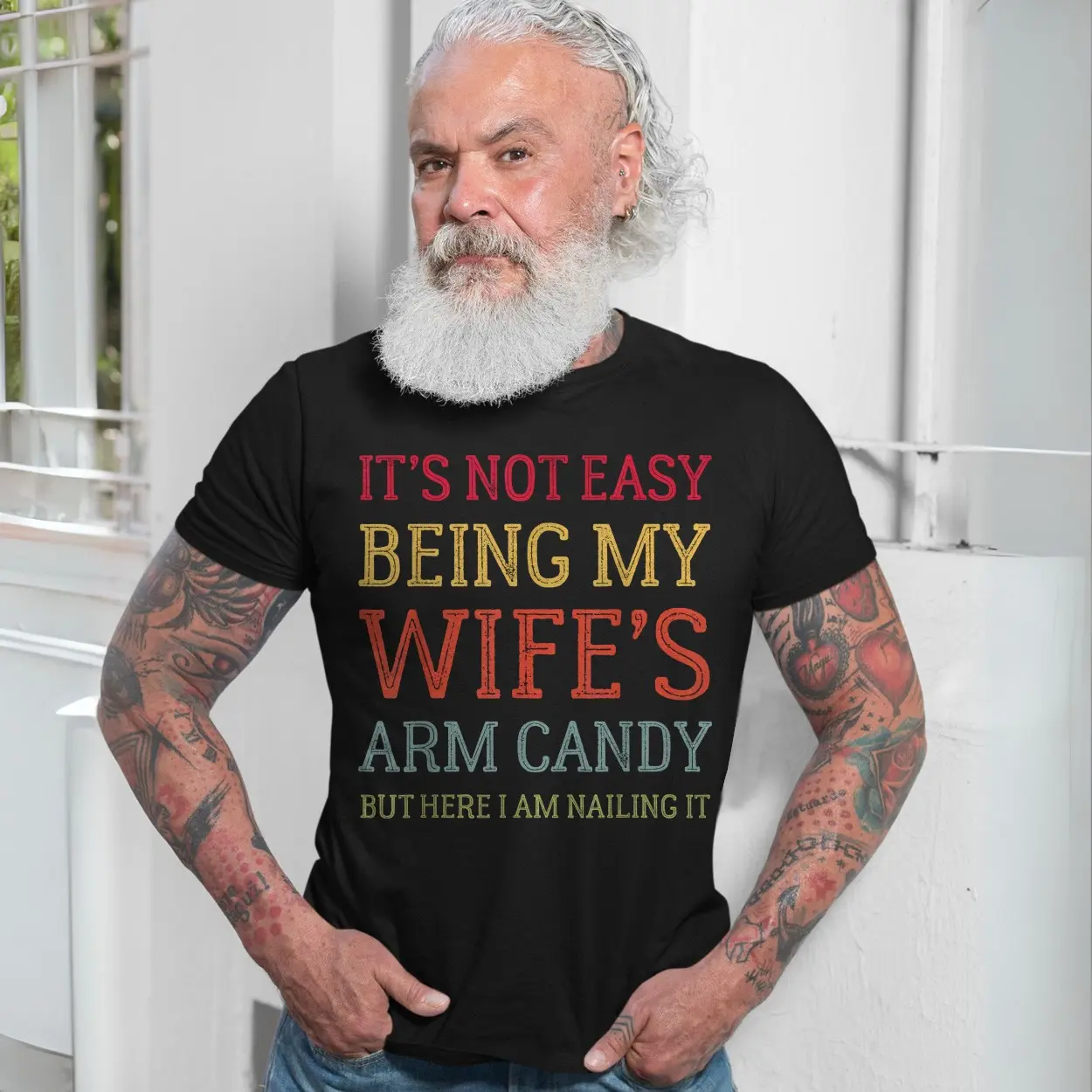 It’s Not Easy Being My Wife’s Arm Candy T-shirt – Funny Husband Graphic Tee 7 Its Not Easy Being My Wifes Arm Candy T shirt E28093 Funny Husband Graphic Tee 7.jpg