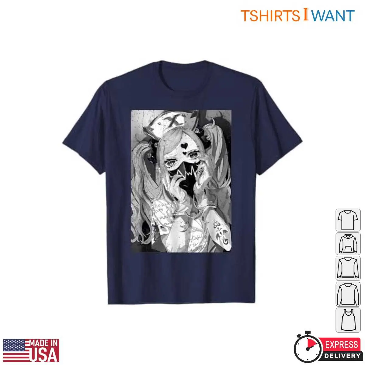 Japanese Horror Anime Gothic Girl T Shirt 2 1.jpg