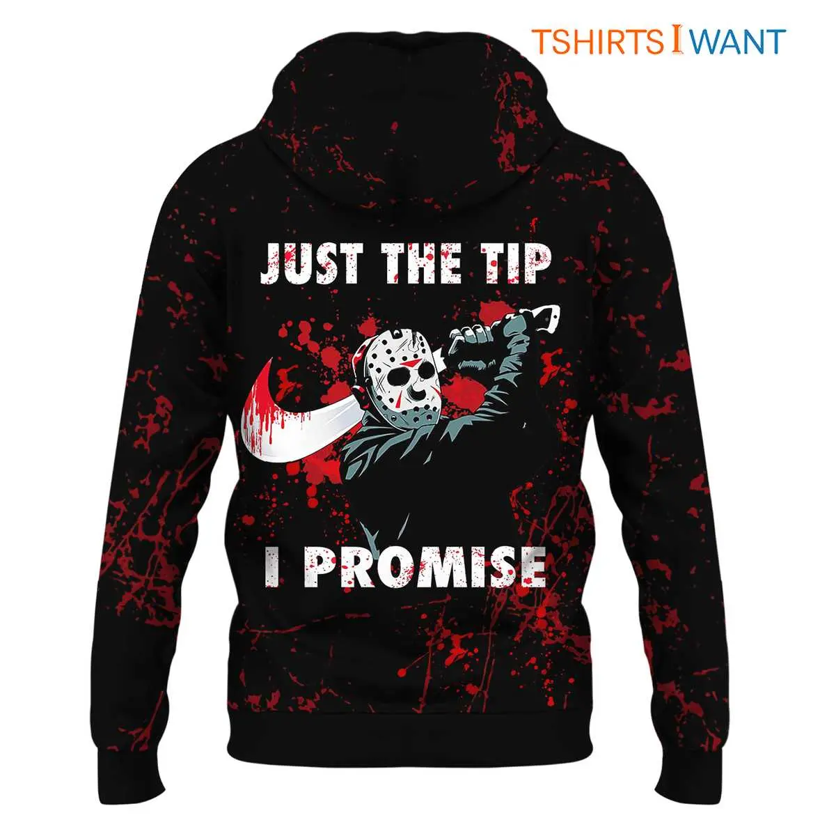 Jason Voorhees Hoodie with Mask - Kill Her Bitches, Be Trippin, Spooky Season Halloween Apparel 4 Jason Voorhees Hoodie with Mask Kill Her Bitches 4 1 1.jpg