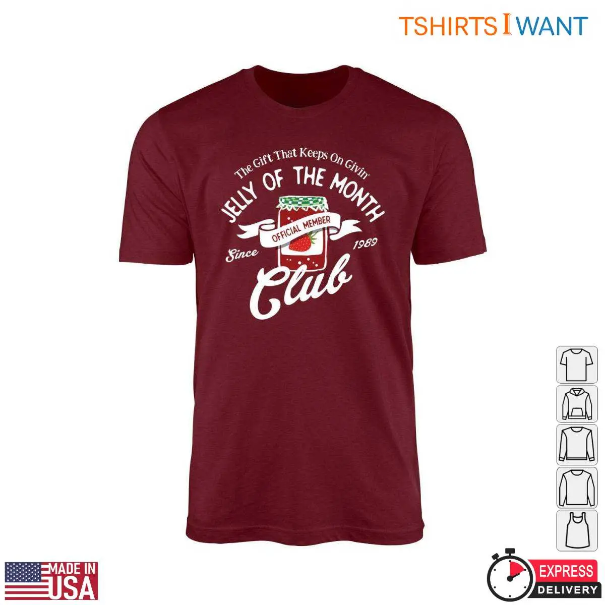 Jelly Jar T-Shirt - Jelly of the Month Club Member Since 1989 10 Jelly Jar T-Shirt Front View