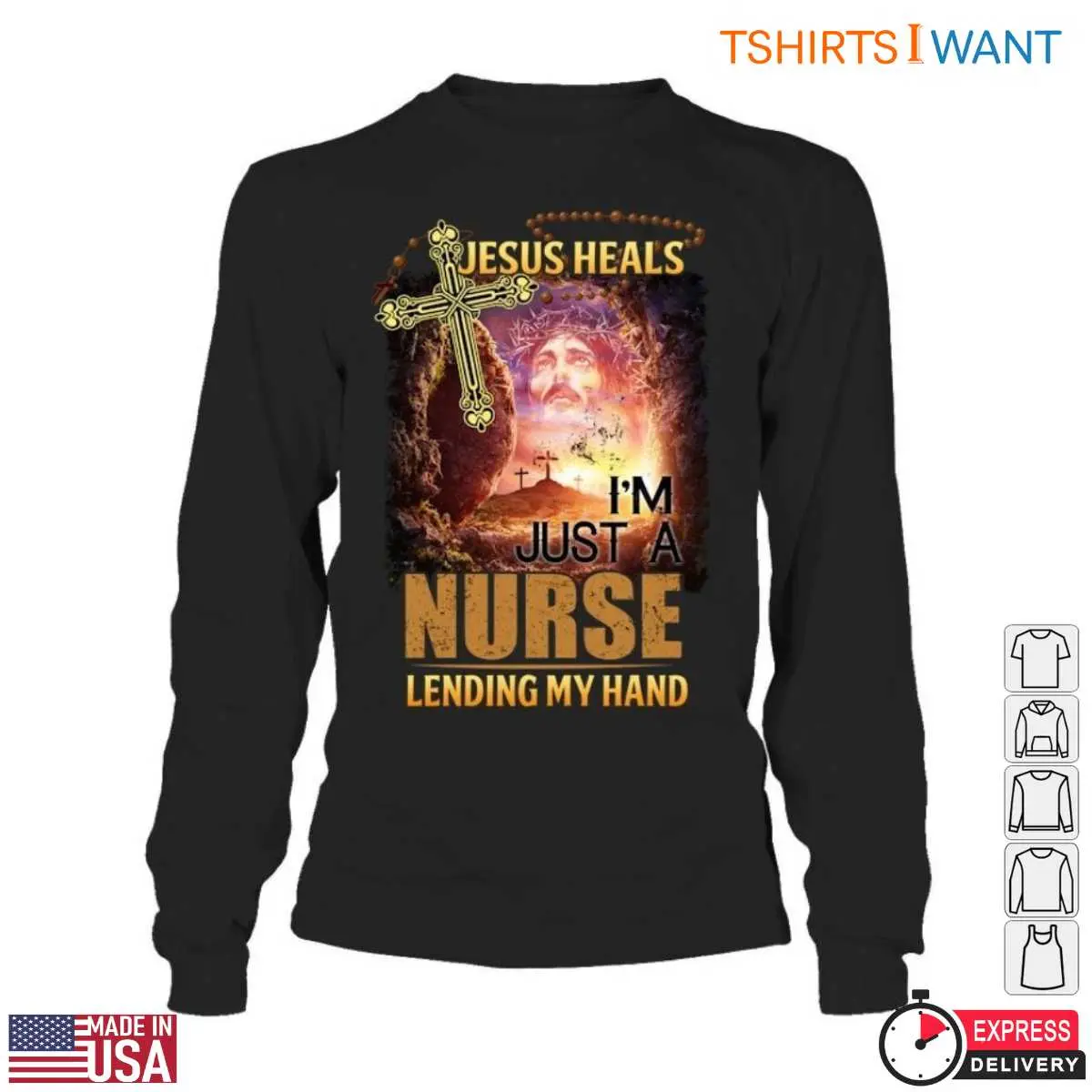 Jesus Heals Inspirational Nurse T Shirt with Cross Design 5 1.jpg