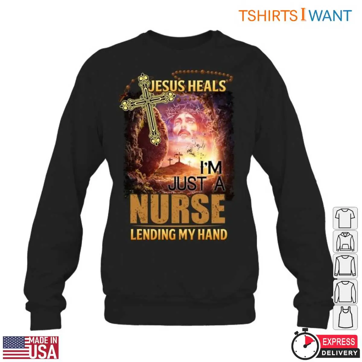 Jesus Heals Inspirational Nurse T Shirt with Cross Design 6 1.jpg
