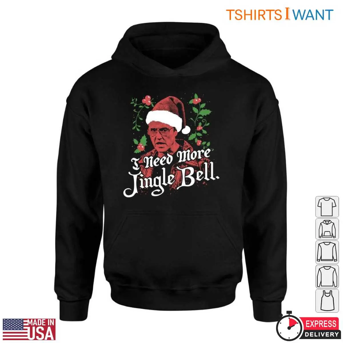 Jingle Bell Santa Claus T Shirt I Need More Holiday Cheer 2 1.jpg