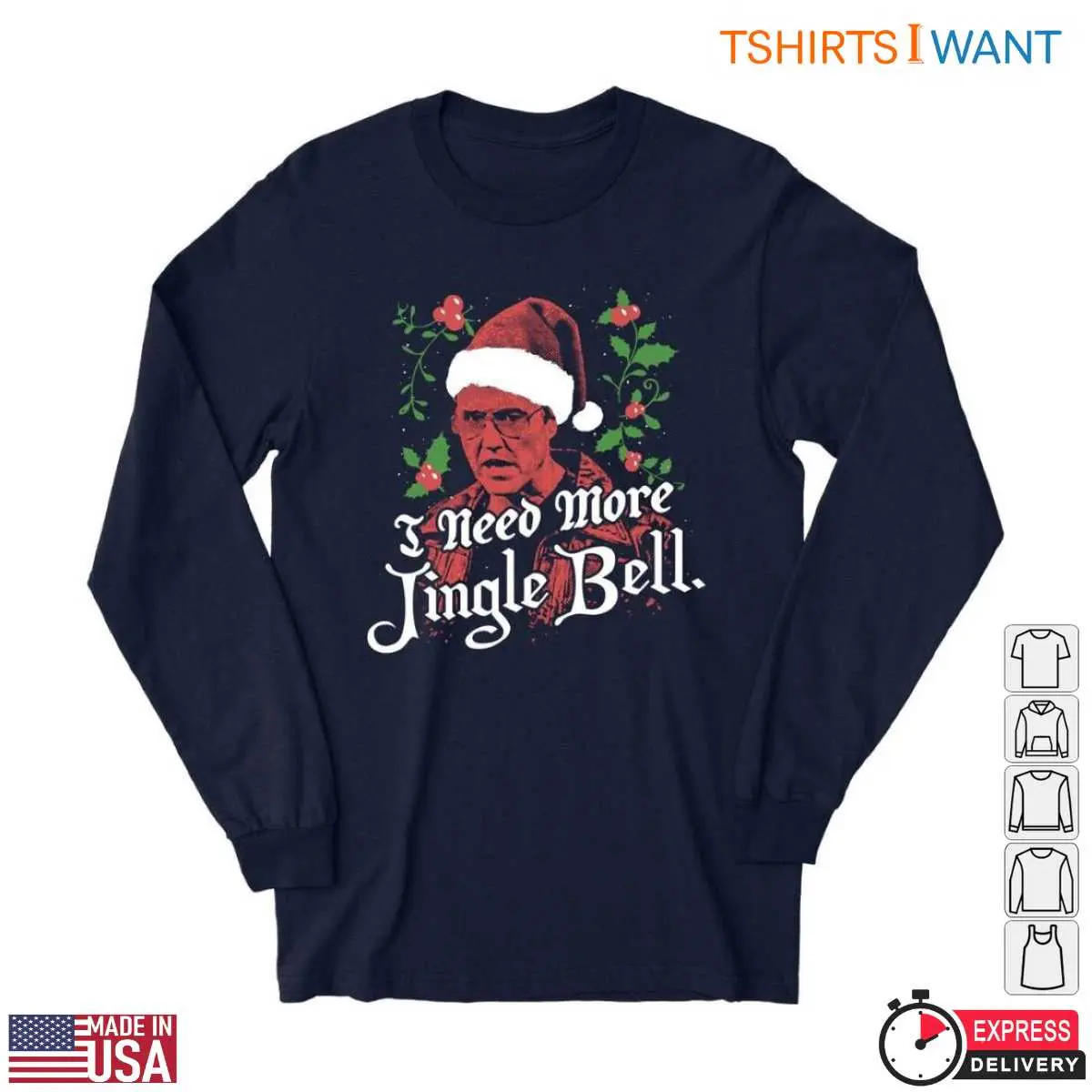 Jingle Bell Santa Claus T Shirt I Need More Holiday Cheer 4 1.jpg
