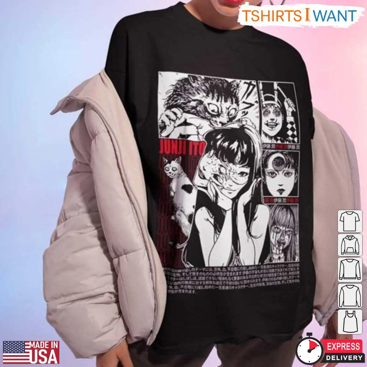 Junji Ito Collection Horror Manga T Shirt 1 1.jpg