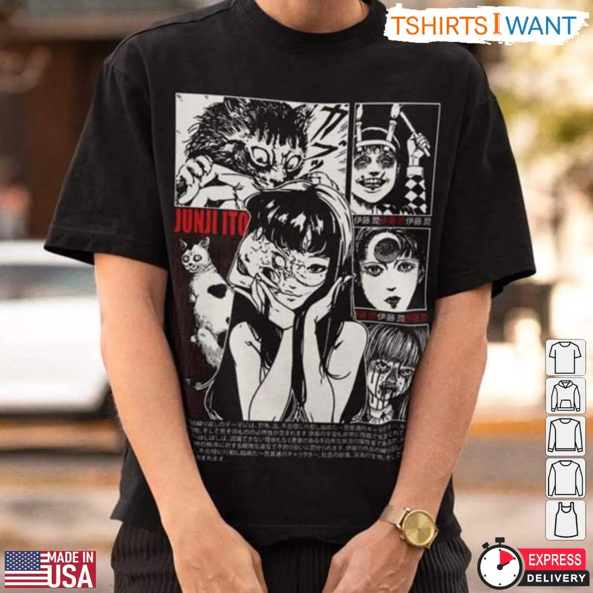 Junji Ito Collection Horror Manga T Shirt 3 1.jpg