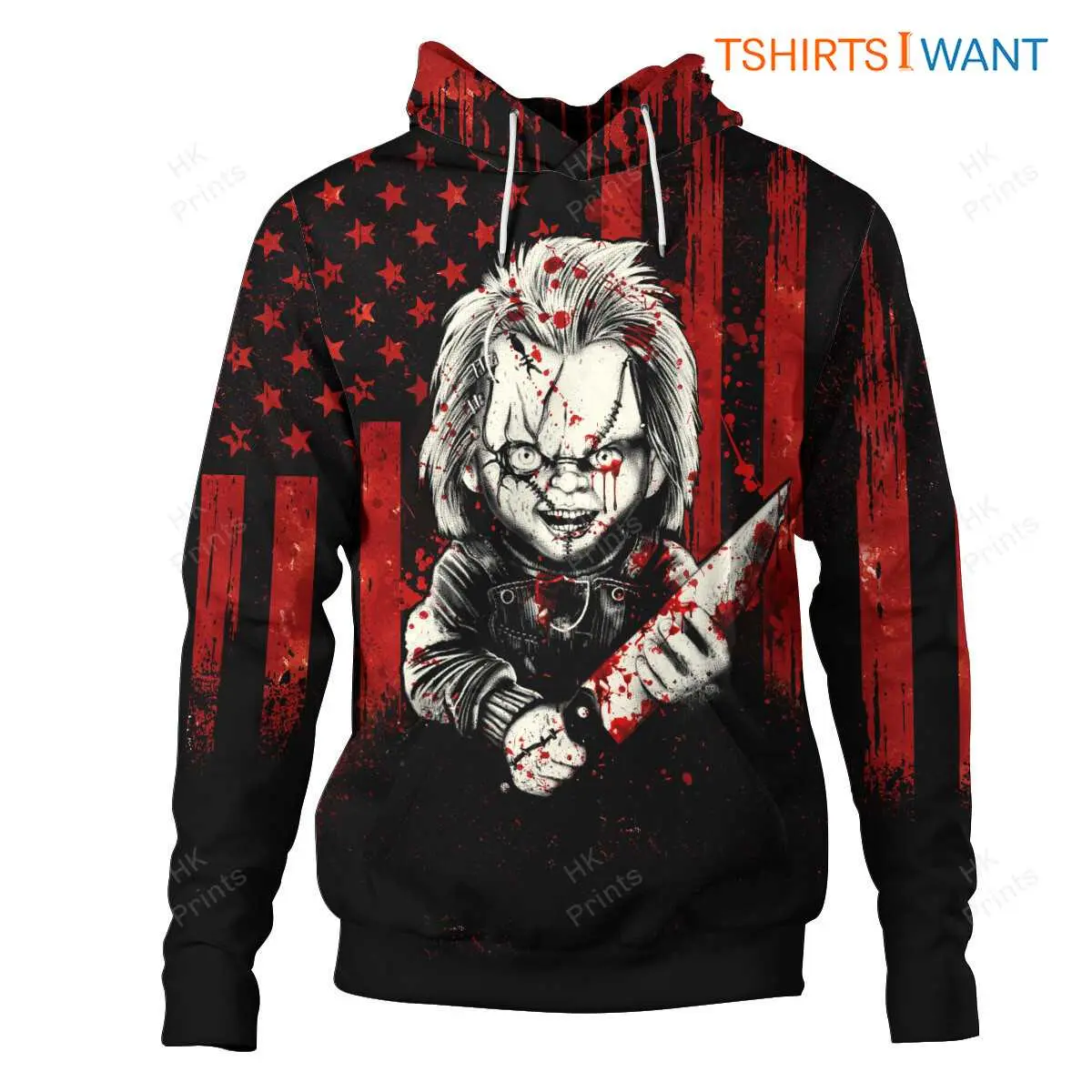 Just The Tip I Promise Hoodie Bloody Horror Halloween All Over Print Shirts 6 Just The Tip Bloody Hoodie Front View