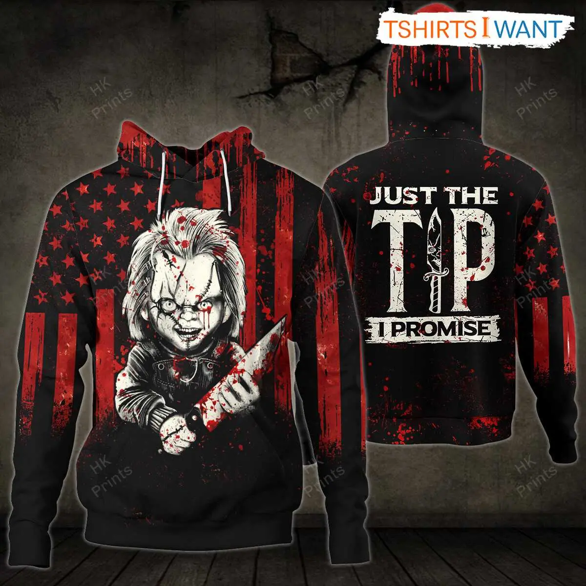 Just The Tip Hoodie Bloody Horror Halloween Apparel 2 1 1.jpg