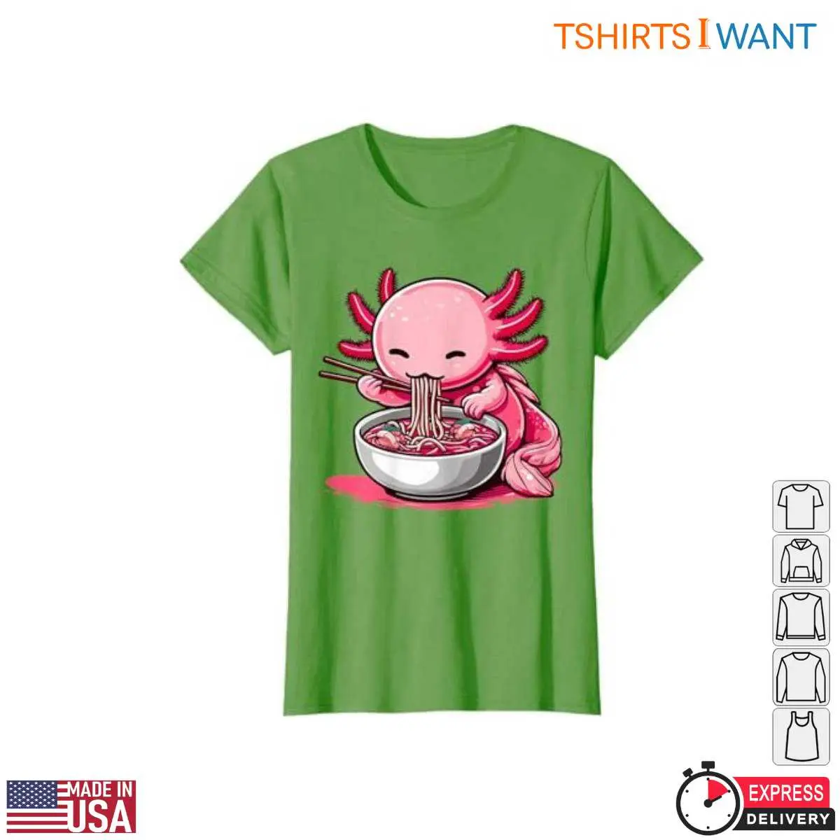 Kawaii Axolotl Ramen Noodles T-Shirt 6 Kawaii Axolotl Ramen Noodles T Shirt 6 1.jpg