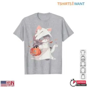 Kawaii Cat Costume Ghost Neko Pumpkin T-Shirt 9 Kawaii Cat Costume Ghost Neko Pumpkin T Shirt 3 1.jpg
