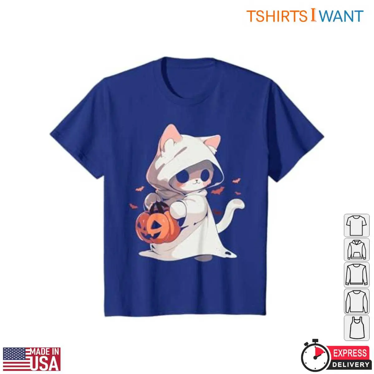 Kawaii Cat Costume Ghost Neko Pumpkin T Shirt 6 1.jpg