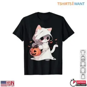 Kawaii Cat Costume Ghost Neko Pumpkin T-Shirt 13 Kawaii Cat Costume Ghost Neko Pumpkin T Shirt 7 1.jpg