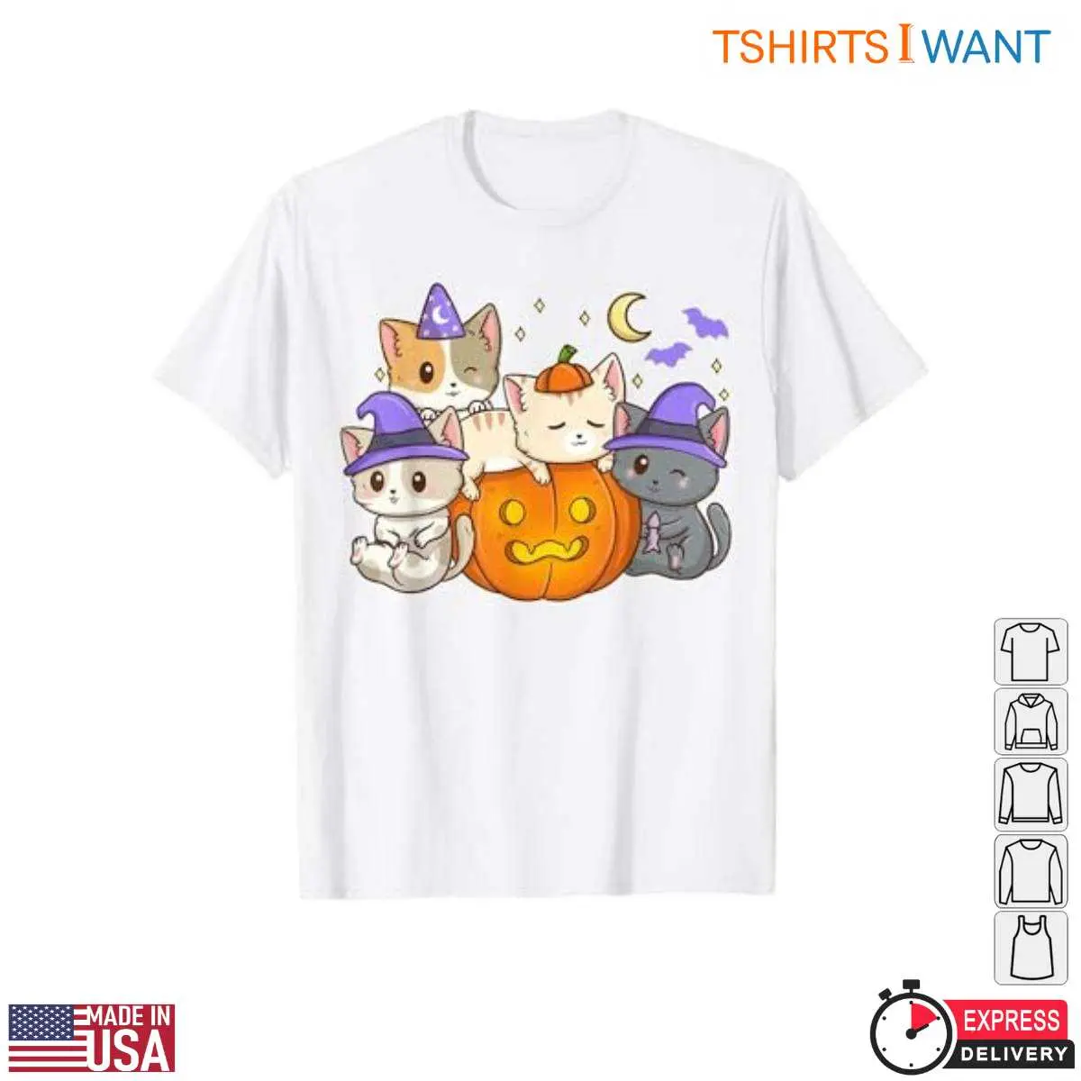 Kawaii Neko Cat Halloween Witch Pumpkin T Shirt 2 1.jpg
