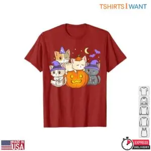 Kawaii Neko Cat Halloween Witch Pumpkin T-Shirt 8 Kawaii Neko Cat Halloween Witch Pumpkin T Shirt 3 1.jpg