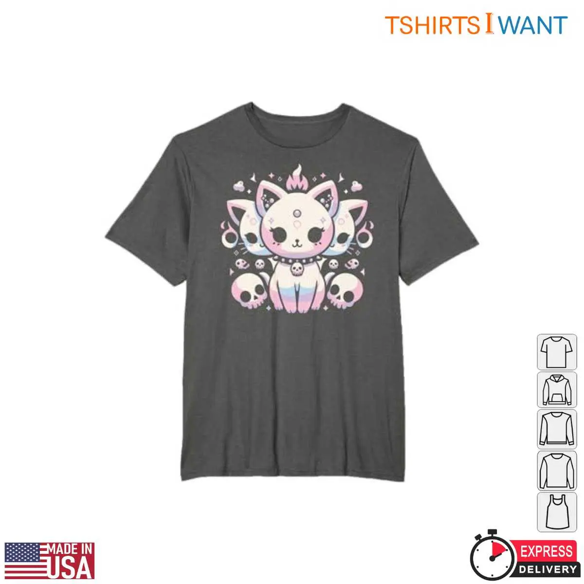 Kitten Anime Cat Gothic Moons Skulls T Shirt 2 1.jpg