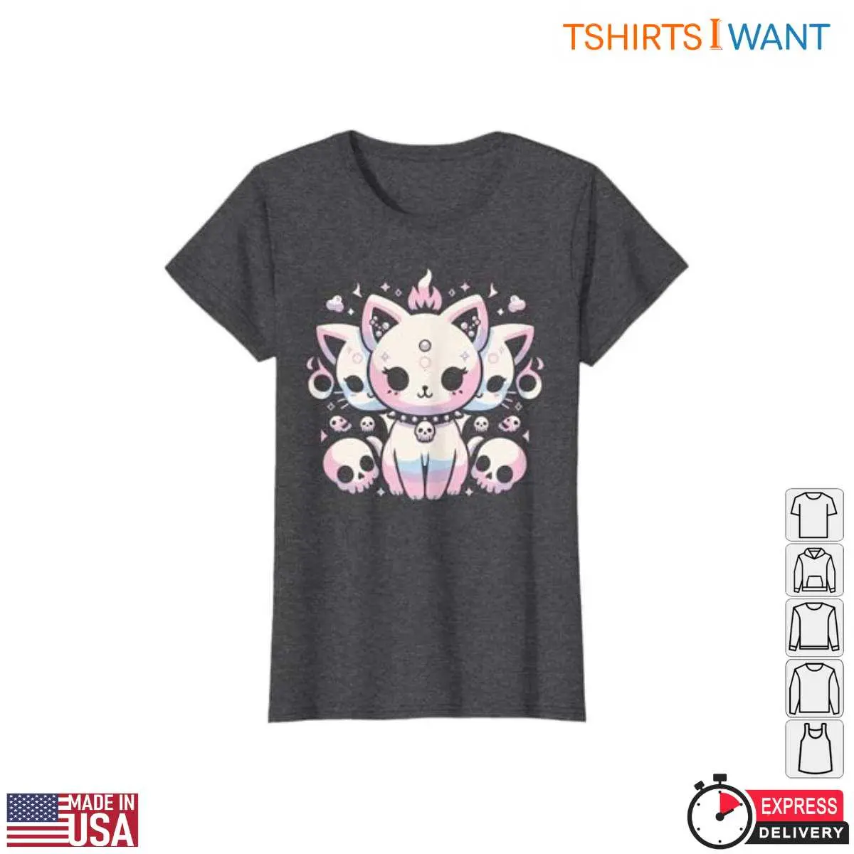 Kitten Anime Cat Gothic Moons Skulls T Shirt 3 1.jpg