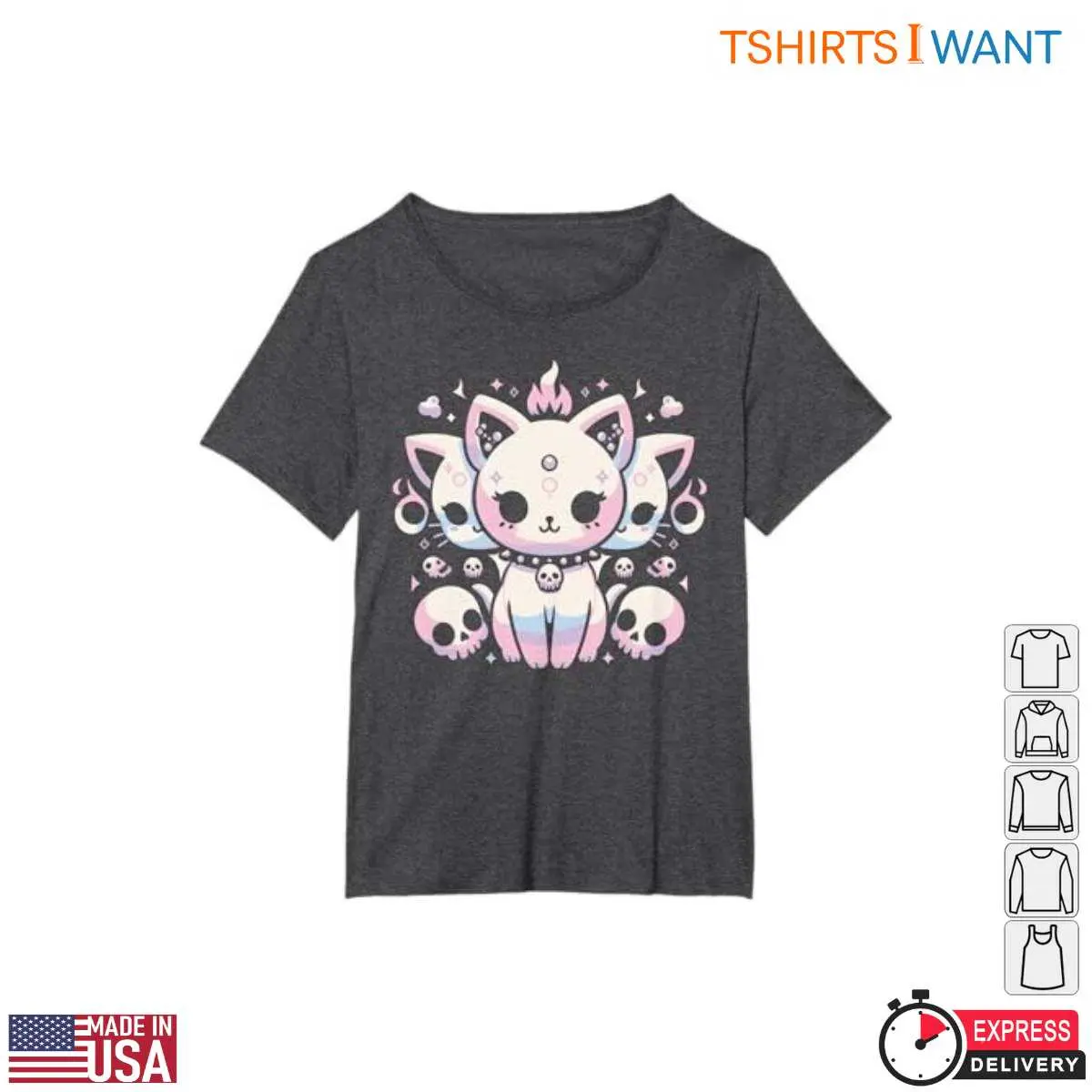 Kitten Anime Cat Gothic Moons Skulls T Shirt 5 1.jpg