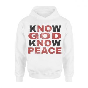 Know God Know Peace E28093 Christian Faith Bold Typography Graphic Tee 2.jpg