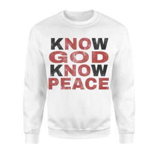 Know God Know Peace E28093 Christian Faith Bold Typography Graphic Tee 3.jpg