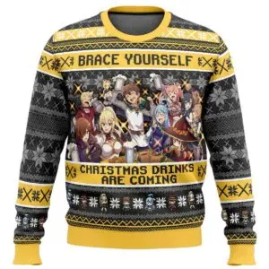 Konosuba Christmas Sweater: Brace Yourself 3 Konosuba Christmas Sweater Brace Yourself 2 1.jpg