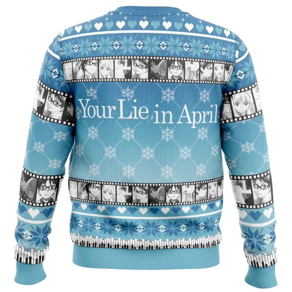 Kousei And Kaori: Your Lie In April Christmas Sweater 4 Kousei And Kaori Your Lie In April Christmas Sweater 1