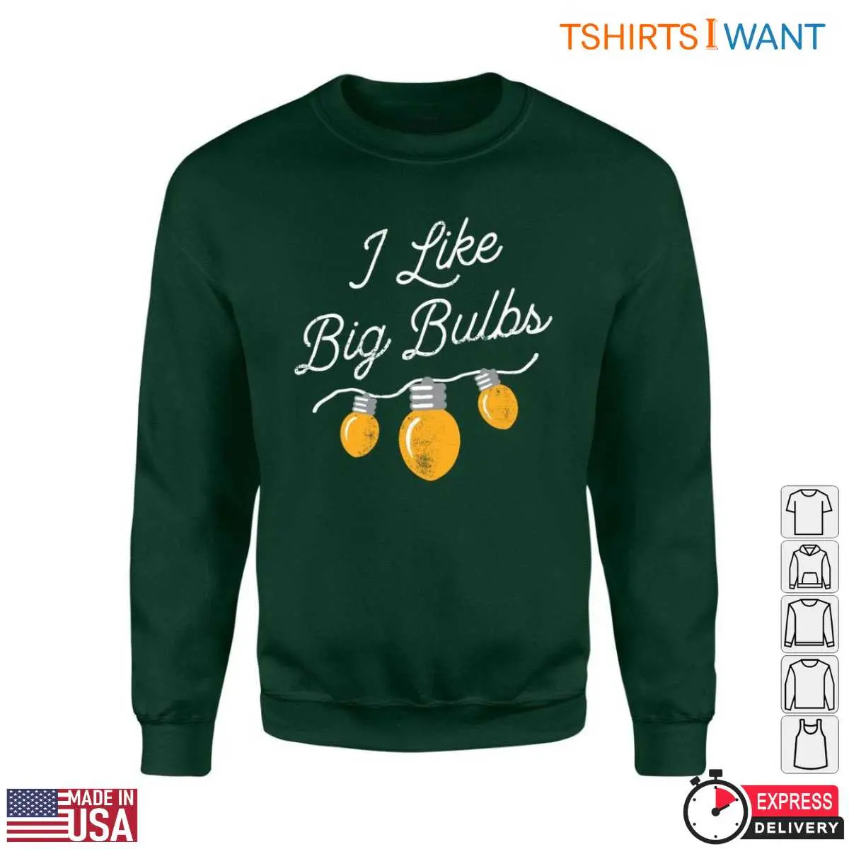 LED Christmas Lights T Shirt E28093 I Like Big Bulbs Festive Tee 4.jpg
