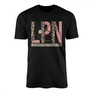 LPN Leopard Print T Shirt E28093 Cute Licensed Practical Nurse Tee 1.jpg