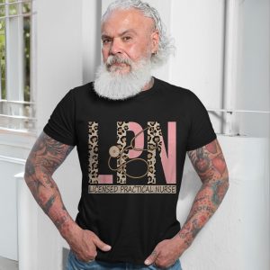 LPN Leopard Print T Shirt E28093 Cute Licensed Practical Nurse Tee 7.jpg