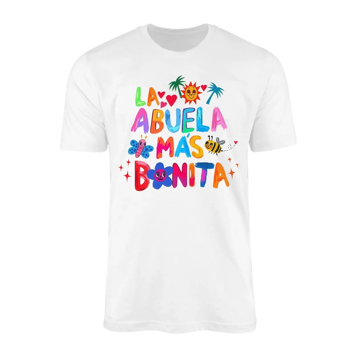 La Abuela Mas Bonita Shirt E28093 Cute Colorful Grandma Graphic Tee 1.jpg