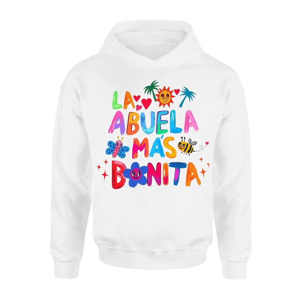 La Abuela Mas Bonita Shirt E28093 Cute Colorful Grandma Graphic Tee 2.jpg