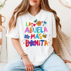 La Abuela Mas Bonita Shirt – Cute Colorful Grandma Graphic Tee 11 La Abuela Mas Bonita Shirt E28093 Cute Colorful Grandma Graphic Tee 5.jpg