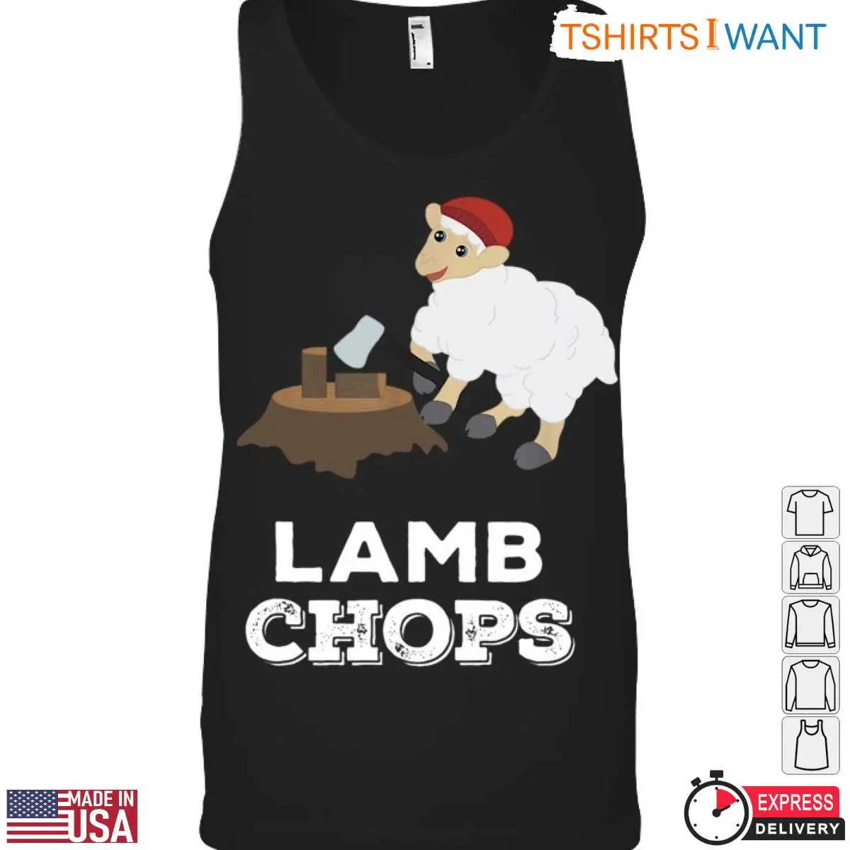Lamb Chops T Shirt Funny Lumberjack Sheep Design Tee 5 1 1.jpg