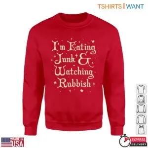 Lazy Day T-Shirt - I'm Eating Junk & Watching Rubbish 8 Lazy Day T Shirt I m Eating Junk Watching Rubbish 4 1.jpg