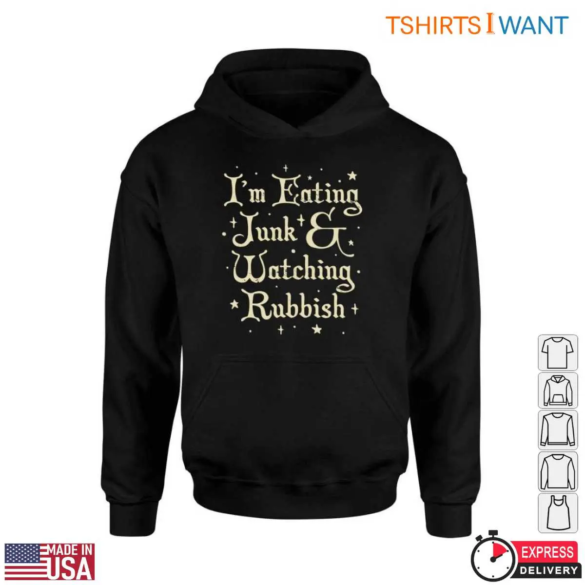 Lazy Day T Shirt I m Eating Junk Watching Rubbish 5 1.jpg